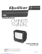 Quasar VV8213A - MONITOR/VCR User Manual