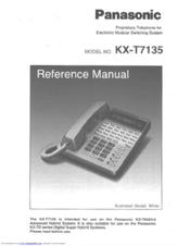 Panasonic KXT7135W - ANALOG PBX PHONE Reference Manual
