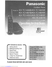 Panasonic KXTC1401 - 900 MHz Big Button Cordless Phone User Manual