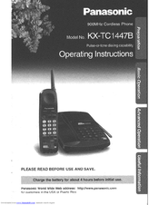 Panasonic KX-TC1447B User Manual