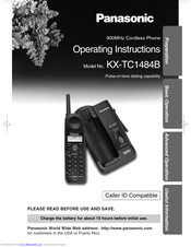 Panasonic KXTC1484SP - CORDLES 900 ANALOG/L Operating Instructions Manual
