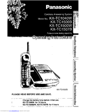Panasonic KXTC1500W - CORDLESS 900 ANALOG User Manual