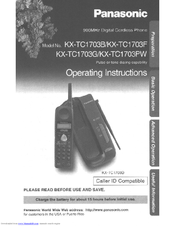 Panasonic KX-TC1703PW User Manual