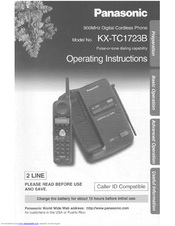 Panasonic KX-TC1723B Operating Instructions Manual
