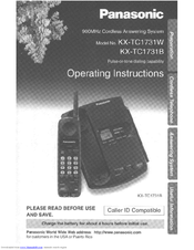 Panasonic KXTC1731W - 900 MHz Analog Cordless Phone User Manual