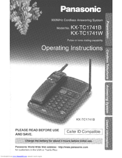 Panasonic KX-TC1741 User Manual