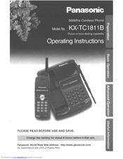 Panasonic KX-TC1811B User Manual