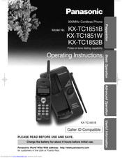 Panasonic KX-TC1851W Operating Instructions Manual