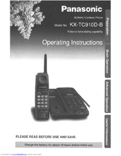 Panasonic KXTC910DB - CORDLESS 900 ANALOG User Manual