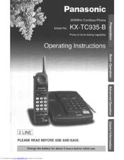 Panasonic KXTC935B - CORDLESS 900 ANALOG User Manual