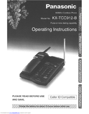 Panasonic KXTCC912B - CORDLESS 900 ANALOG User Manual