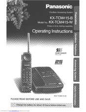Panasonic KXTCM415B - CORDLES/ANS MAC/HYBR User Manual
