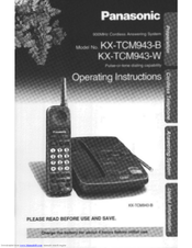 Panasonic KXTCM943W - CORDLESS 900 ANALOG User Manual