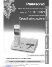 Panasonic KXTG1050N - CORDLESS TELEPHONE S User Manual