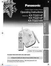 Panasonic KX-TG2214F Operating Instructions Manual