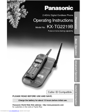 Panasonic KX-TG2219B Operating Instructions Manual