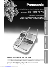 Panasonic KX-TG2227S Operating Instructions Manual