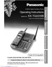 Panasonic TG2239B Operating Instructions Manual