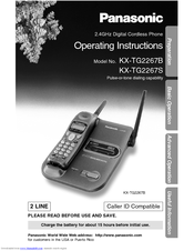 Panasonic GigaRange KX-TG2267B 2-Line 2.4 GHz Digital Cordless Phone with Caller ID 