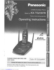 Panasonic KX-TG2397B User Manual