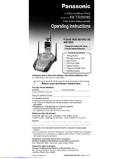 Panasonic KX-TG2503S Operating Instructions Manual