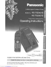 Panasonic KX-TG2451 Operating Instructions Manual