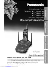 Panasonic KX-TG2553B - 2.4GHz DSS Cordless Phone Operating Instructions Manual