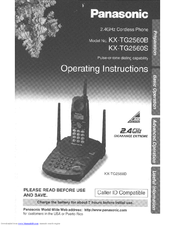 Panasonic KX-TG2560S - 2.4 GHz DSS Cordless Phone Operating Instructions Manual