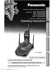 Panasonic KX-TG2583S Operating Instructions Manual