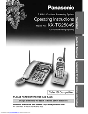 Panasonic KX-TG2584 Operating Instructions Manual
