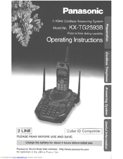 Panasonic KX-TG2593B Operating Instructions Manual