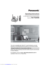 Panasonic KXTG5456 - 5.8G 1.4COLOR LCD 1HS Operating Instructions Manual