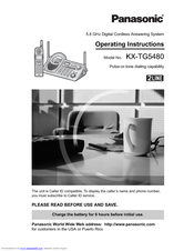 Panasonic KXTG5480S - 5.8G 2LINE NONXPD Operating Instructions Manual