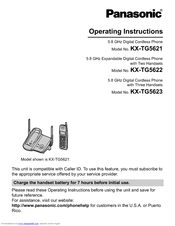 Panasonic KXTG5623 - 5.8G NXPD TOT 3HS Operating Instructions Manual