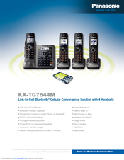 Panasonic KX-TG7644M Specifications