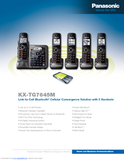 Panasonic KX-TG7645M Specifications