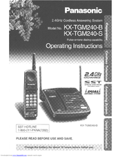 Panasonic KXTGM240S - 2.4 GHZ PHONE User Manual