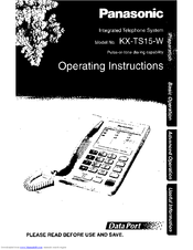 Panasonic KXTS15W - PHONE-LO User Manual