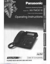 Panasonic KXTMC97B - PHONE/ANSWER MACHINE User Manual