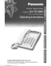 Panasonic KX-TS108W Operating Instructions Manual