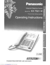 Panasonic KXTS21W - PHONE-2 L User Manual