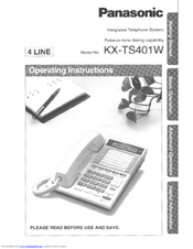 Panasonic KX-TS401W - Speakerphone Operating Instructions Manual