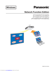Panasonic PT-F200NTEA Network Manual