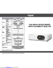 Panasonic Pt Fw430u Manuals Manualslib