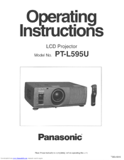 Panasonic PTL595U - LCD PROJECTOR Operating Instructions Manual