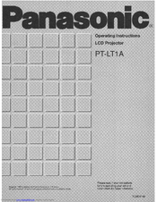 Panasonic PTLT1A - LCD PROJECTOR Operating Instructions Manual
