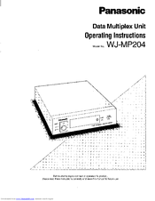 Panasonic WJMP204 - MULTIPLEX UNIT Operating Instructions Manual