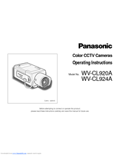 Panasonic WV-CL920A Series Operating Instructions Manual