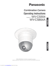 Panasonic WVCS854 - COMBINATION CAMERA Operating Instructions Manual