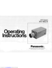 Panasonic WVMG14 - CCTV CAMERA Operating Instructions Manual